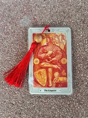 Handmade Vintage Tarot Card Bookmark • The Emperor